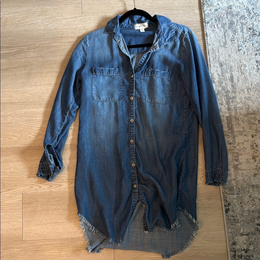 Cloth & Stone Denim Shirt Dress